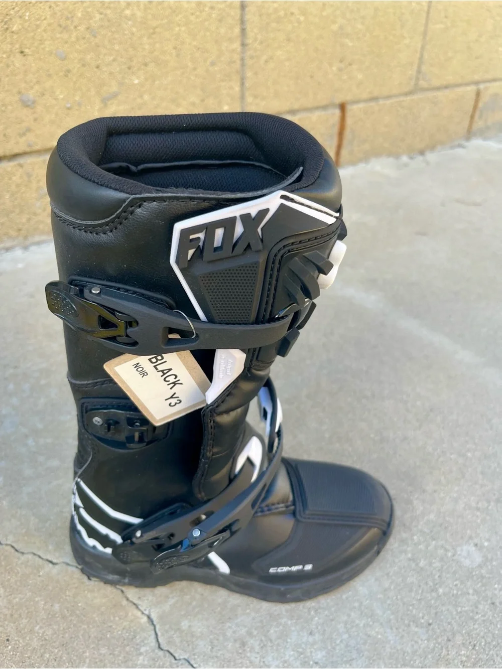 Fox Racing Comp Youth boots in black